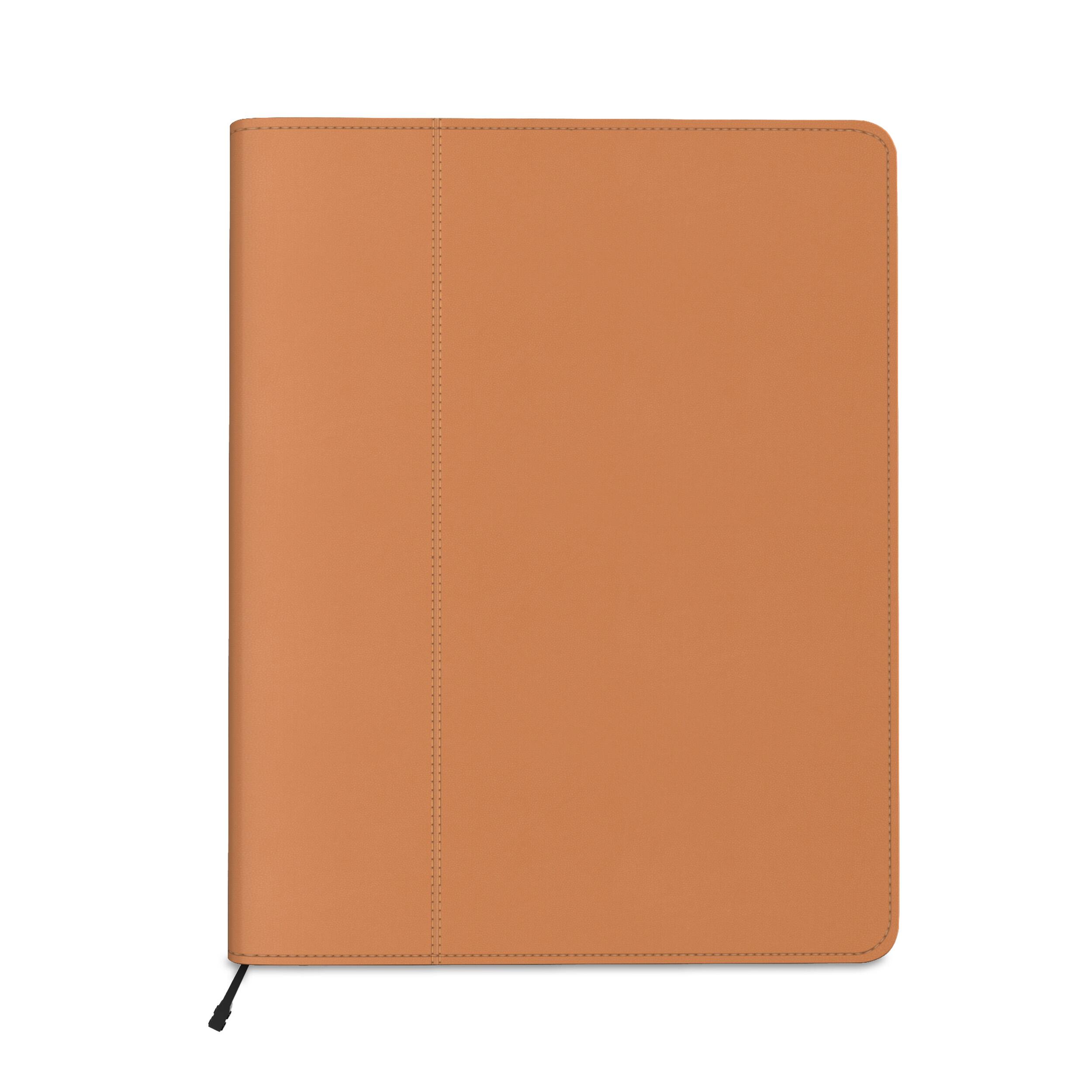 Angle. KHOMO ACCESSORIES - Universal Padfolio Case – Tablet Organizer with Notepad Holder for iPad 10th/11th Gen, iPad Pro 11, iPad 7-10.9" - Brown.