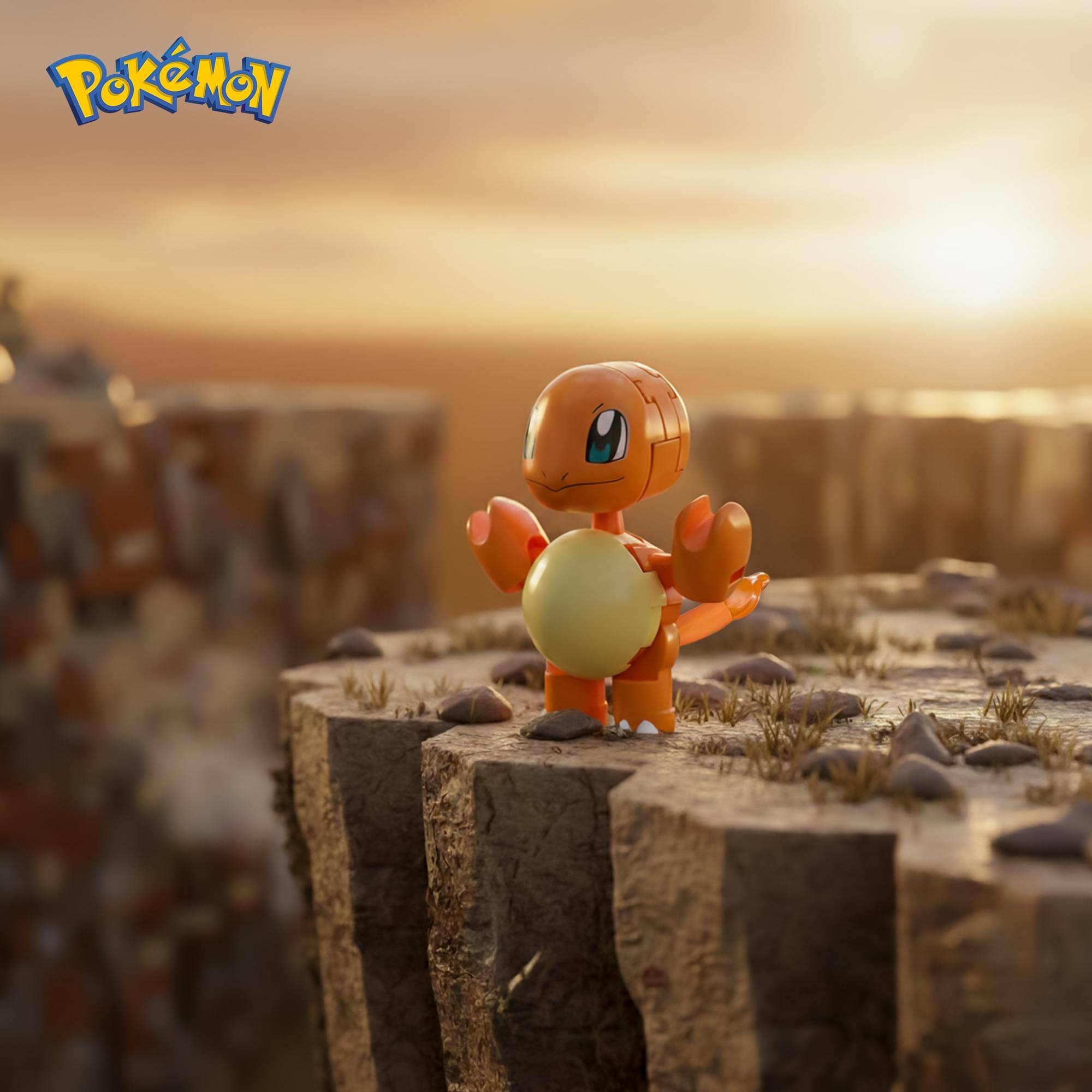 Alt View 2. Mattel - Pokemon Mega Construx Poke Ball 16-Piece Building Set | Charmander - Orange.