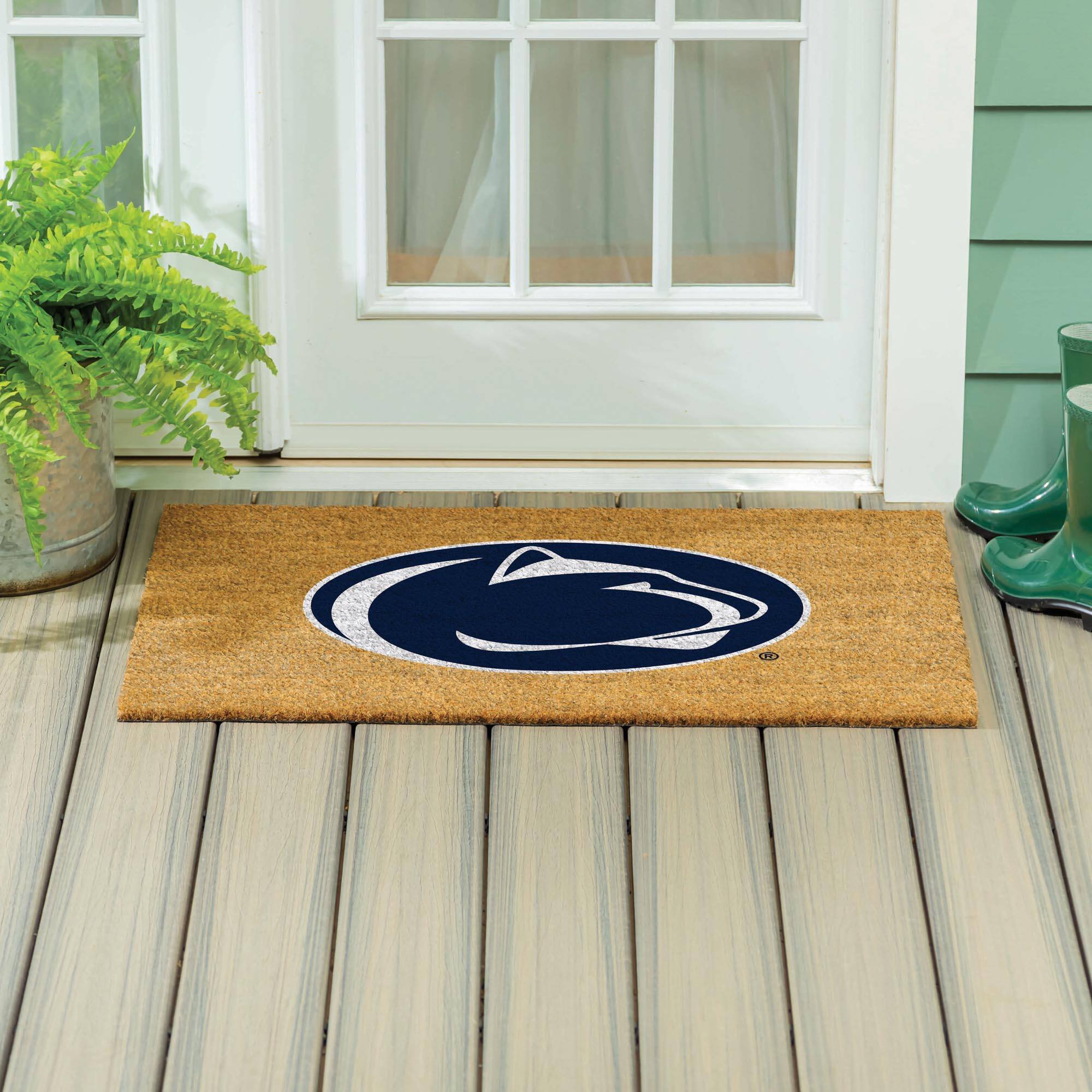 Alt View 3. Evergreen Enterprises - Penn State Nittany Lions 24" x 36" Outdoor Team Logo Coir Mat - Brown.