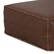 Alt View 15. Simpli Home - Brody Extra Large Coffee Table Pouf - Distressed Dark Brown.