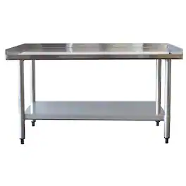 Sportsman Pro-Series - Upturned Edge Stainless Steel Work Table 24 x 48 Inches - Silver
