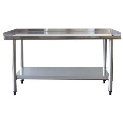 Front. Sportsman Pro-Series - Upturned Edge Stainless Steel Work Table 24 x 48 Inches - Silver.
