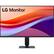 Front. LG - LG 24U411AB 24 inch IPS FHD 120Hz HDR10 Flicker Safe Monitor with Slim Stand - black.