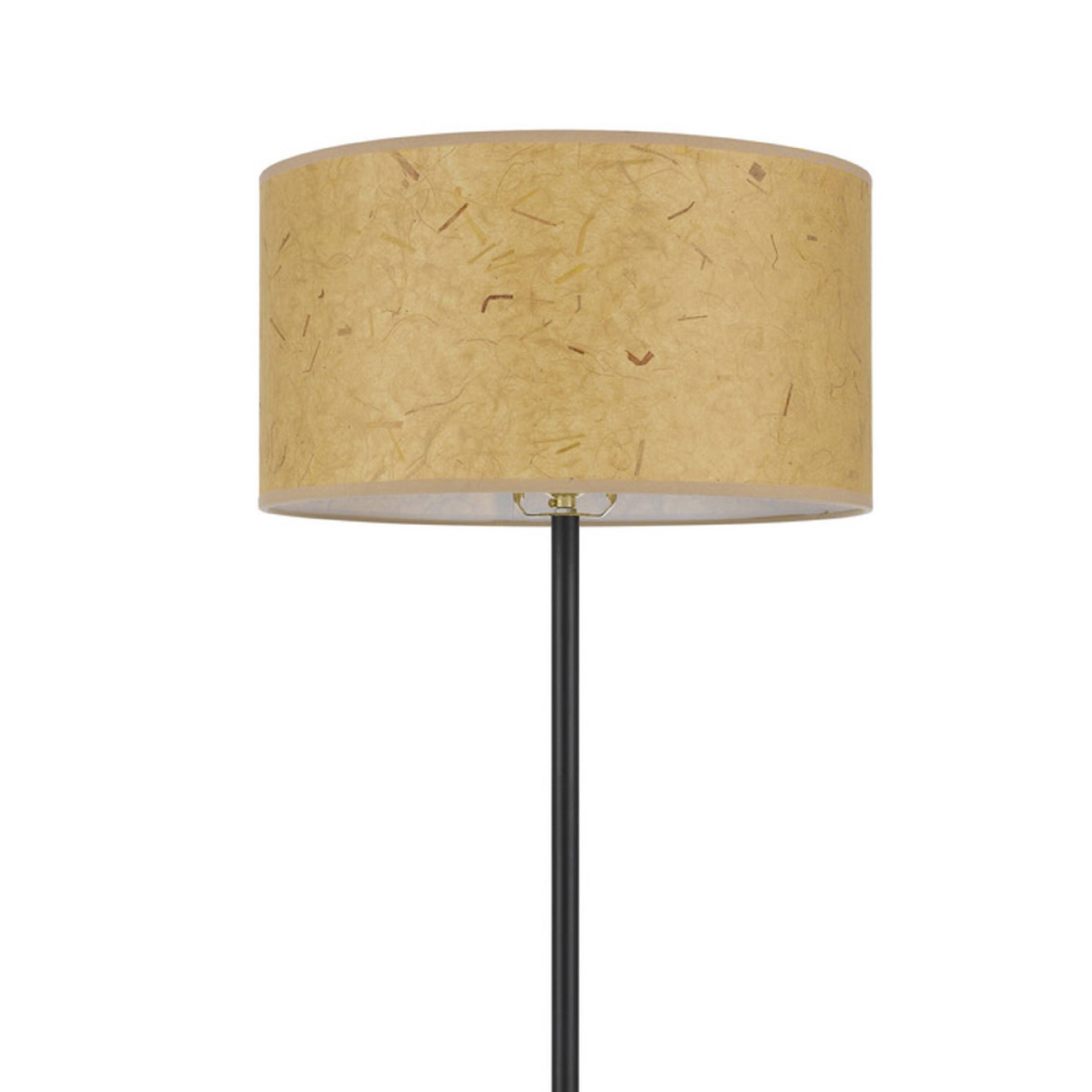 Alt View 1. Manhattan Lane - Avira 61 Inch Floor Lamp, Speckled Hardback Kraft Paper Shade, Metal.