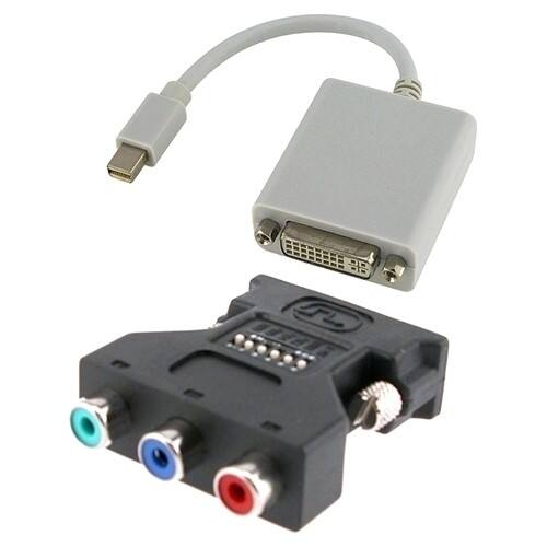 Front Standard. eForCity - Mini Displayport To Dvi Male / Female Adapter W/ Free Dvi To Hdtv Component Adapter Bundle.