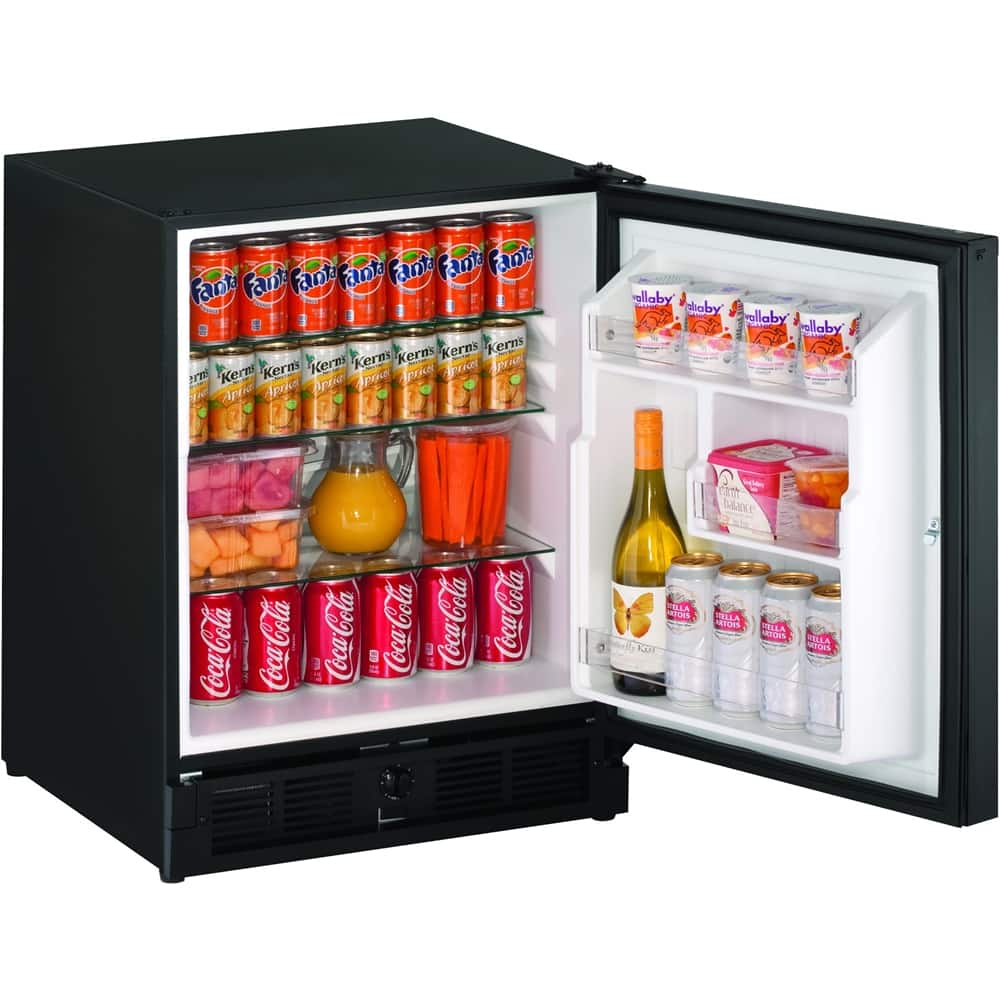 Left View: U-Line - ADA Series 3.3 Cu. Ft. Mini Fridge - Black