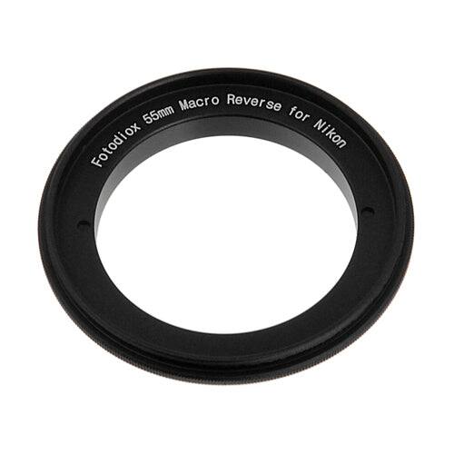 Fotodiox - 55mm Macro Reverse Ring for Nikon F-Mount Cameras - Reverse Filter Thread to Camera Mount Adapter