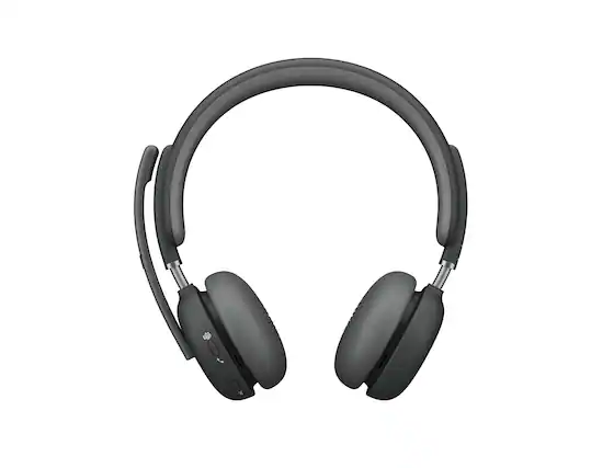 Front. Logitech - Logitech Zone Wireless Bluetooth Over-the-Ear 2 Headset Teams Version with Receiver - Graphite.