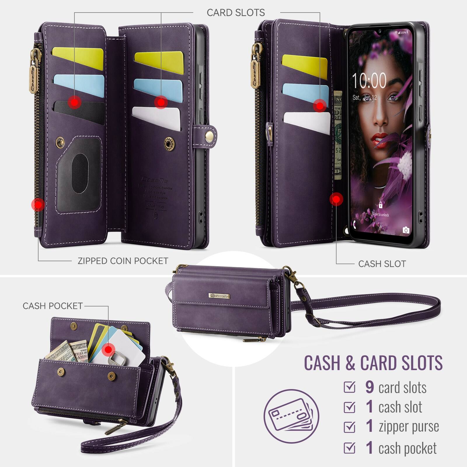 CARD SLOTS

10:00 4 Sat, 212

5 2 ena ata onk Di u nieck

ZIPPED COIN POCKET

CASH SLOT

CASH POCKET

CASH & CARD SLOTS

9 card slots

1 cash slot

1 zipper purse

1 cash pocket