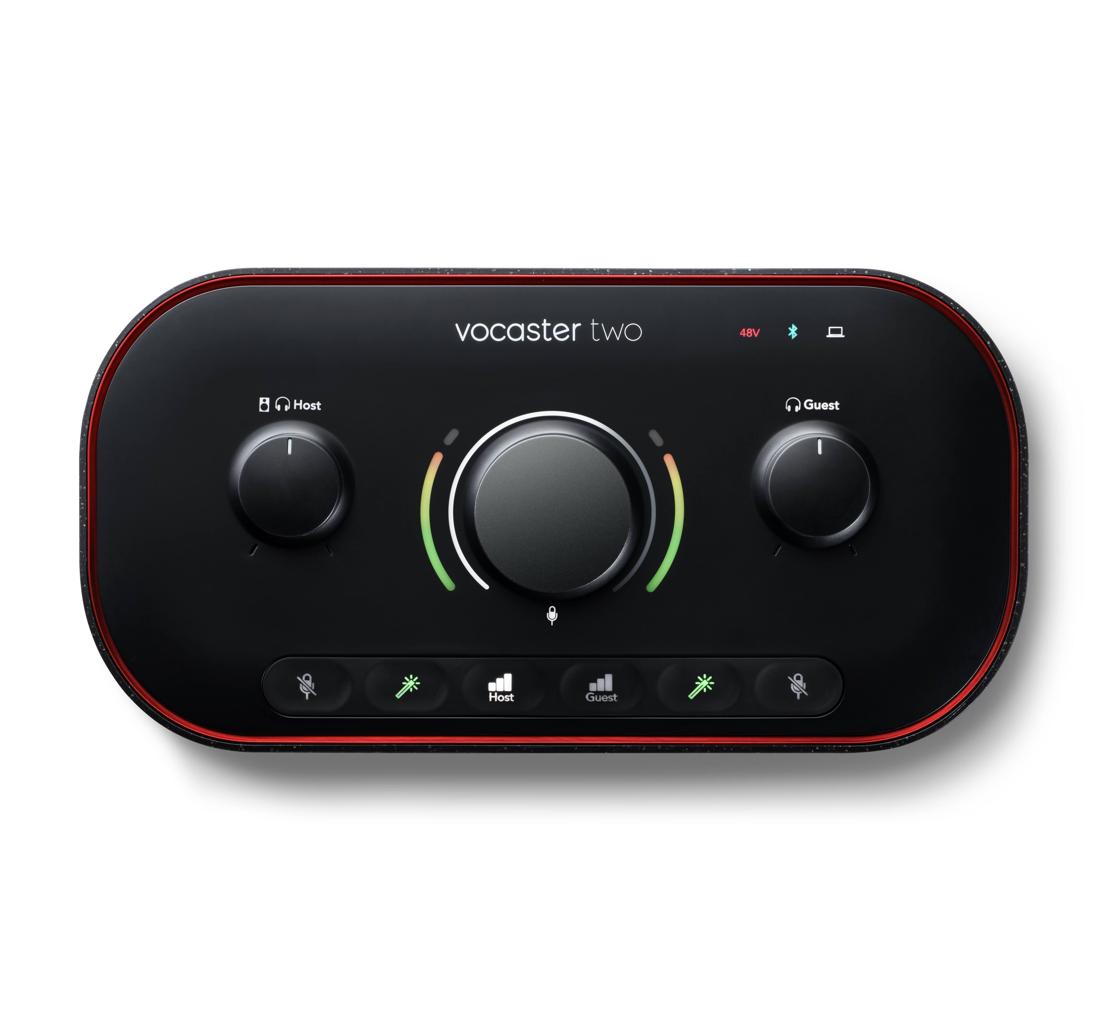 Alt View 11. Focusrite - Vocaster Two USB audio interface for podcast duos - record broadcast quality with ease! - Black.
