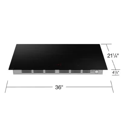 Samsung - 36" Induction Cooktop with Anti-Scratch Matte Glass and Sync - Black