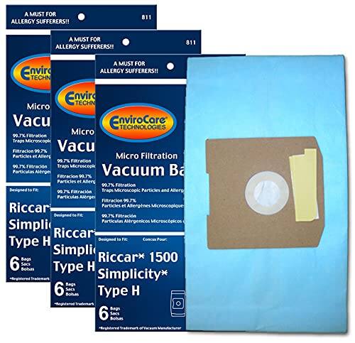A MUST FOR ALLERGY SUFFERERS!!  
811  
A MUST FOR ALLERGY SUFFERERS!!  
811  
A MUST FOR Enviro ALLERGY SUFFERERS!!  
TECHN Envir  
TECHN Micro Vacu  
EnviroCore TECHNOLOGIES  
Micro 99.7% Filtration Traps Microscopic Particles and Allergens  
Filtration 99.7%  
Vacu Particles et Allerg  
99.7% Filtration  
99.7% Filtracin  
Traps Microscopi  
Particulas Alrge  
Vacuum Ba  
99.7% Filtration  
Designed to Fit  
09.7% Fitracin  
Traps Microscopic Particles and Allergens  
99.7% Filtration  
Designed to Fit  
99.7% Filtracin  
Particulas Alrgei  
Riccar  
Particulas Alrgenicos  
Microscpicos  
Simpli  
Riccar*  
1500  
6 Bolsas  
Sacs Type H  
Bolsas Sacs Type H  
Bolsas Sacs Type H  
Bolsas
