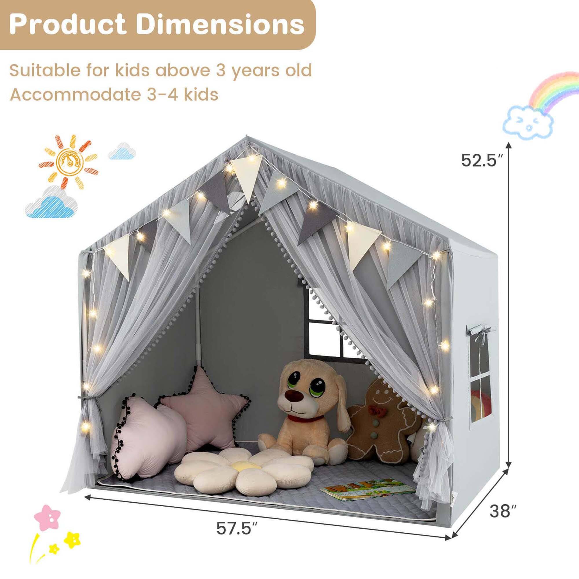 Product Dimensions
Suitable for kids above 3 years old
Accommodate 3-4 kids
52.5"
57.5"
38"