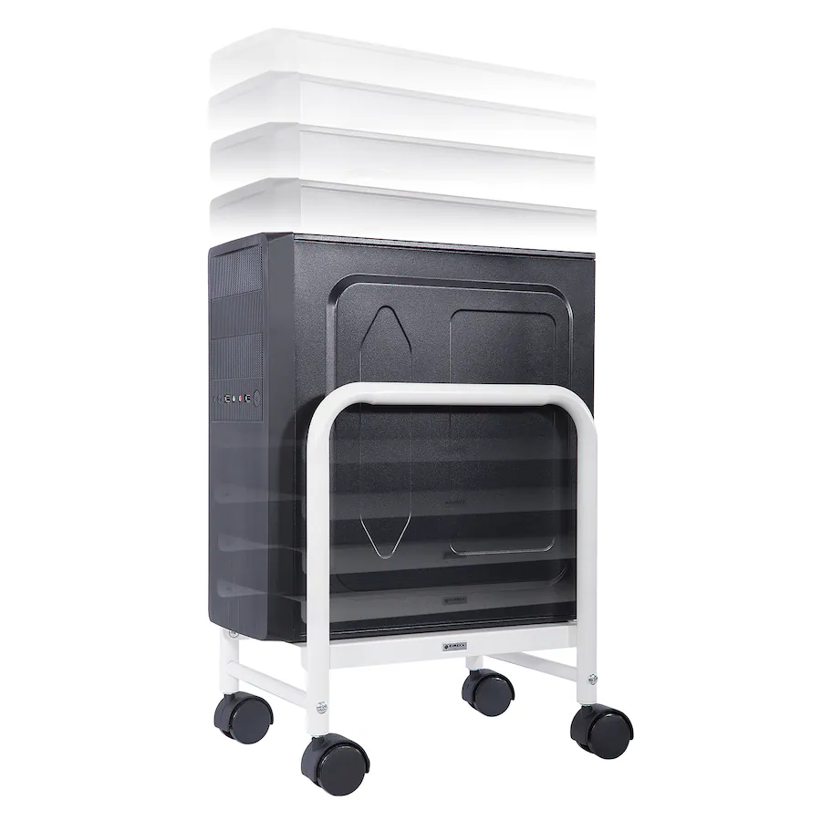 Machine Control Unit Movable Stand Eureka Ergonomic Height Adjustable Steel Mobile CPU Stand with Locking ...