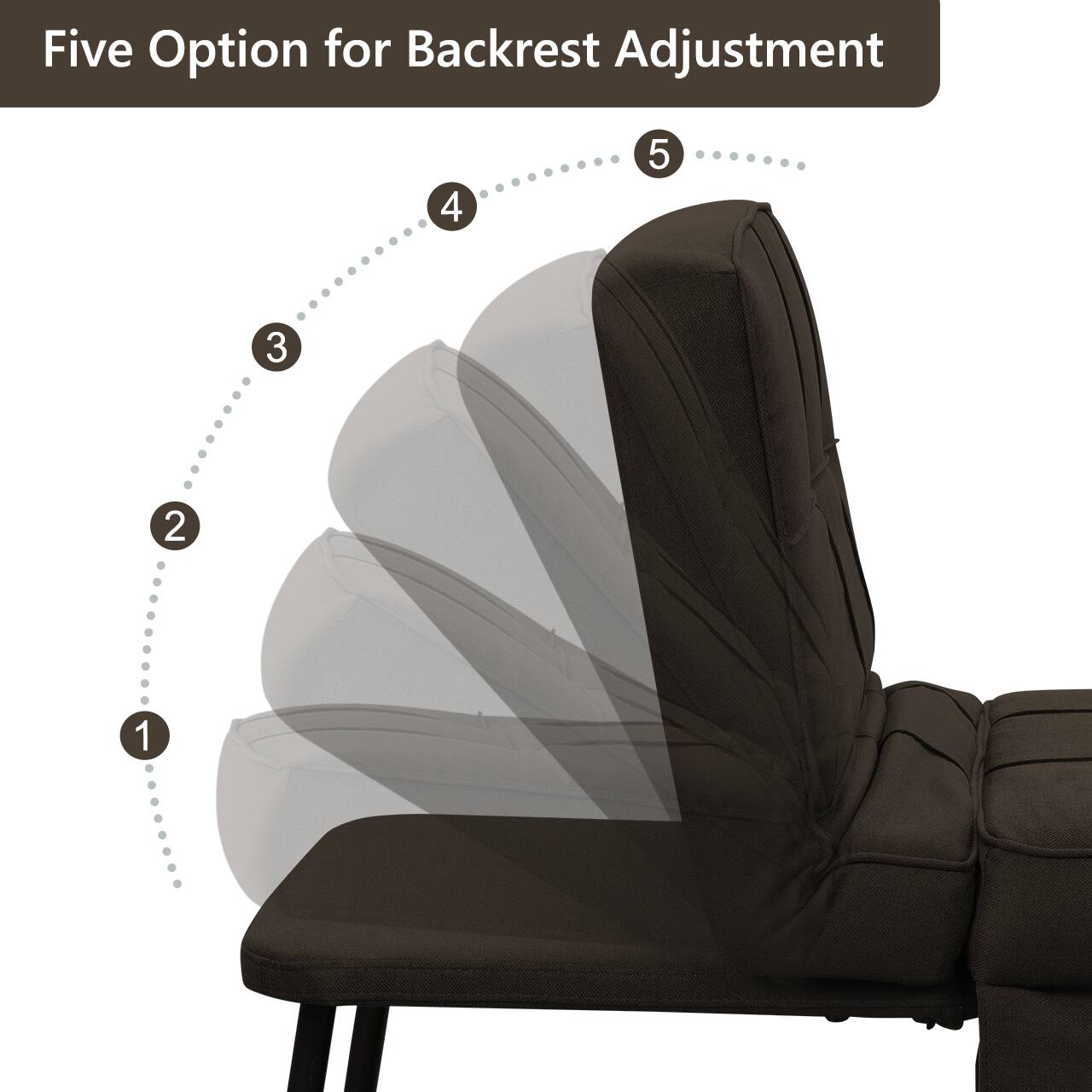 Five Options for Backrest Adjustment  
4 5 3 2 1