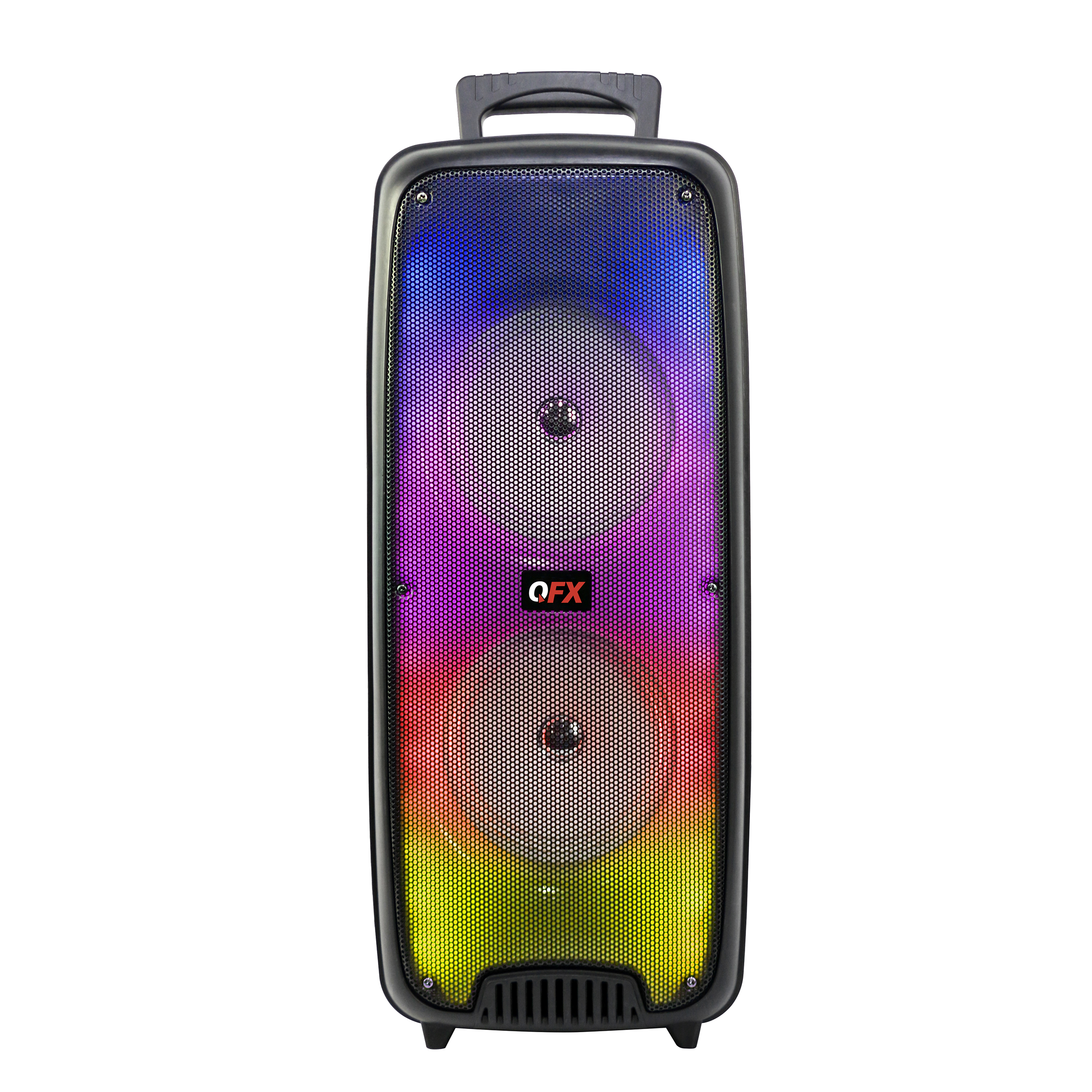 Dual 8’’ Bluetooth Portable PA Speaker - Portable PA & Karaoke Party Audio  Speaker with Built-in Rechargeable Battery, Flashing Party Lights