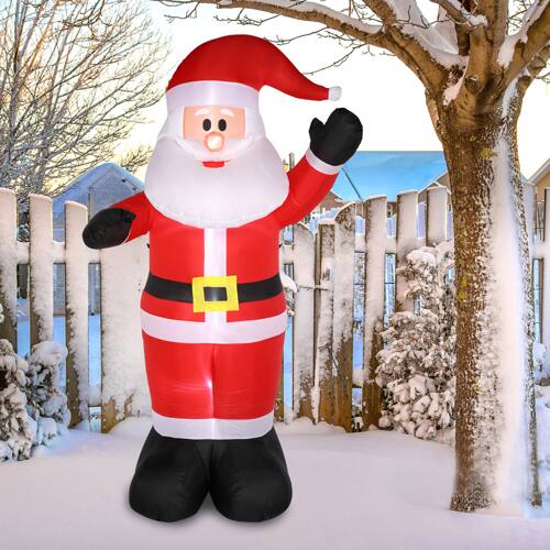 Alt View 5. Winado - 8FT Christmas Giant Inflatable Santa Claus with Lights for Outdoor Indoor Home Yard Garden Holiday Party Decoration - Red.