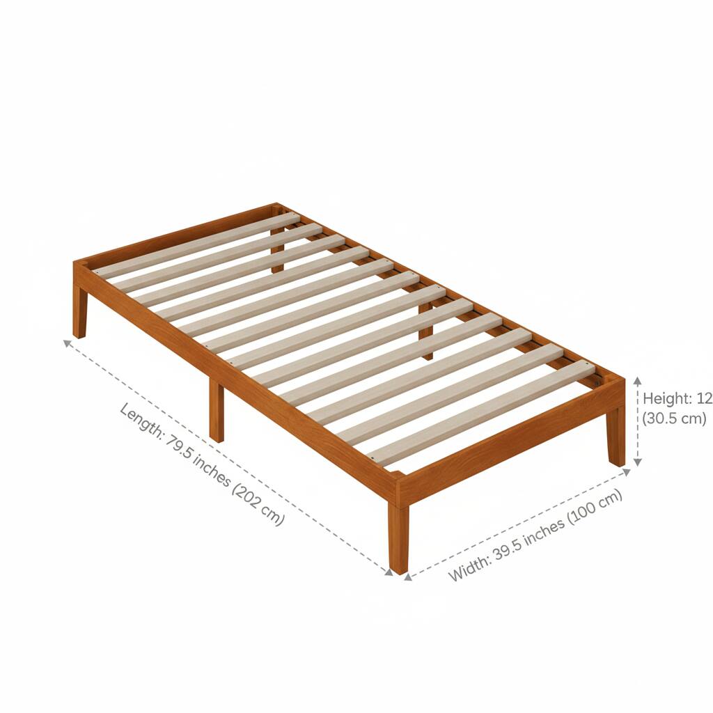 Length: 79.5 inches (202 cm)  
Height: 12 inches (30.5 cm)  
Width: 39.5 inches (100 cm)