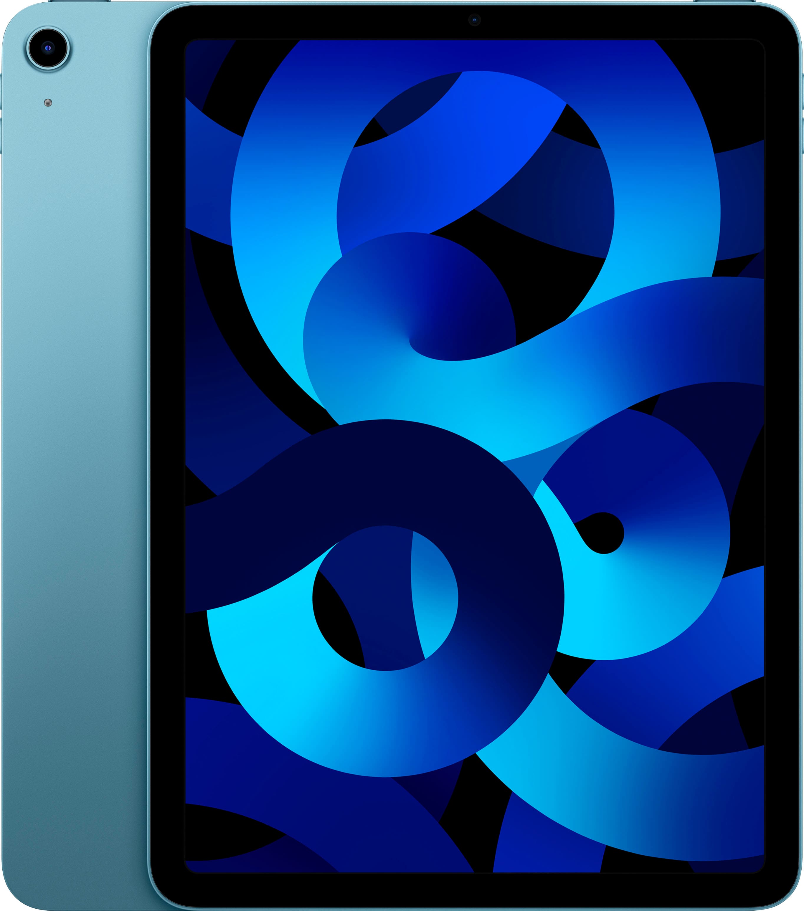 Front. Apple - Certified Refurbished - Apple 10.9-Inch iPad Air - (5th Generation) (2022) Wi-Fi + Cellular - 256GB - Blue.