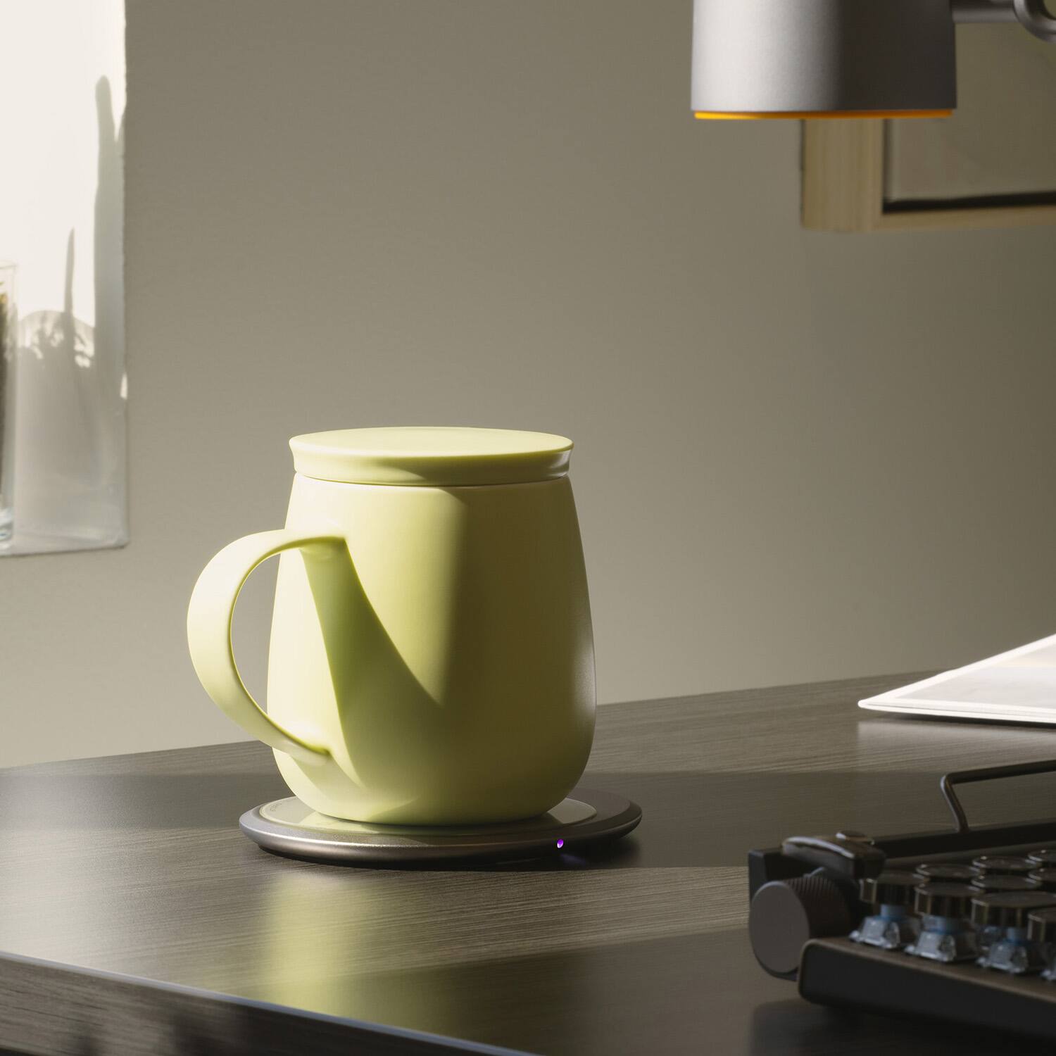 Left. OHOM - OHOM Ui 3 Set Self-Heating Mug Verde Green - Green.