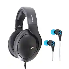 Sennheiser - HD 620S Closed-Back Wired Audiophile Headphones + Play Gaming Earbuds - Black