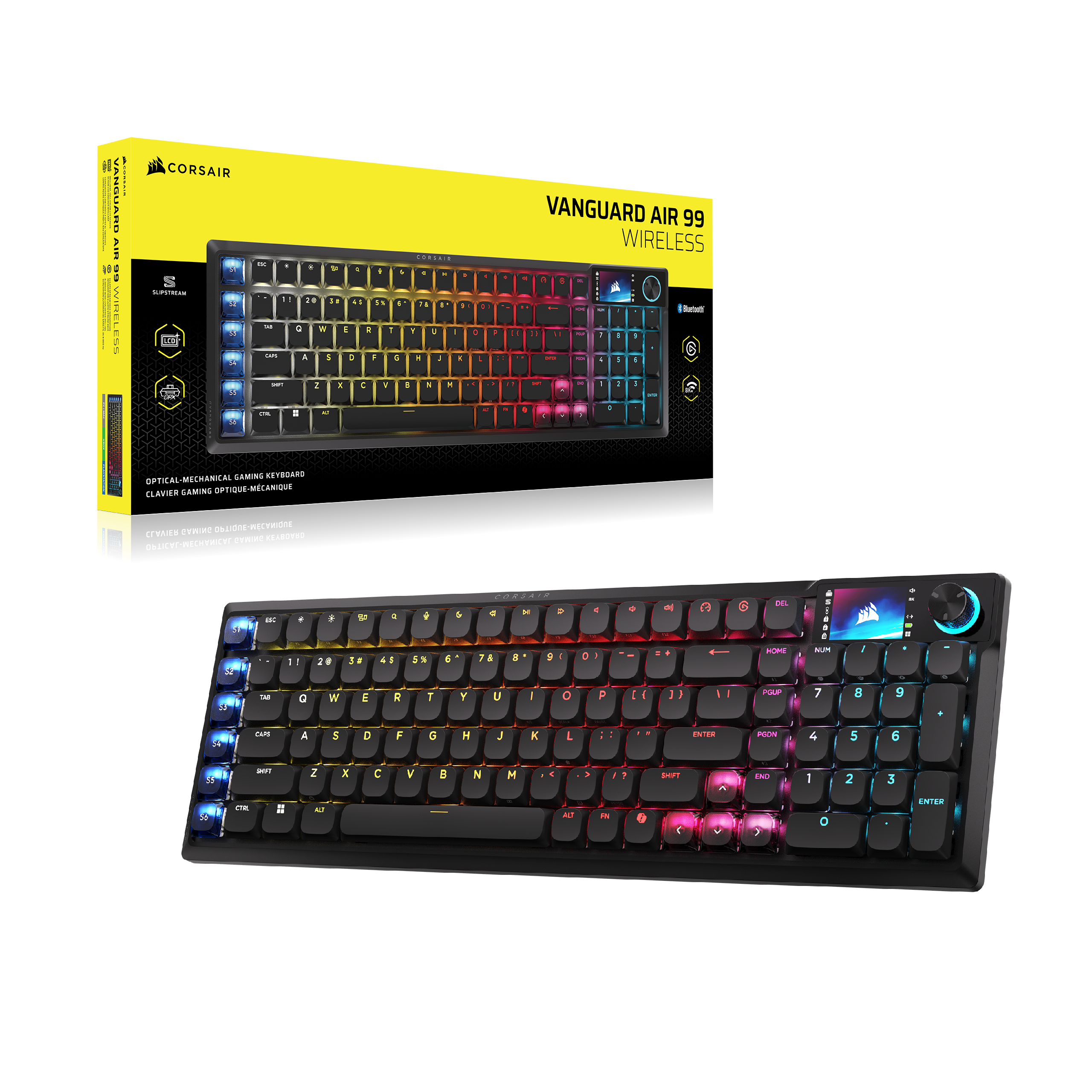 VANGUARD AIR 99 WIRELESS

OPTICAL MECHANICAL GAMING KEYBOARD
CLAVIER GAMING OPTIQUE-MÉCANIQUE

CORSAIR iCUE SOFTWARE
SOFTWARE DE GESTION I-CUE

100% WIRELESS
SANS FIL

RGB ILLUMINATION
ILLUMINATION RGB

LIGHT SYNC
SYNCHRO LUMINEUX

1280 NKEY ROLLER
ROULEAU DE 1280 NIVEAUX

1000 IPS
1000 IPS

1000 IPS
1000 IPS

1000 IPS
1000 IPS

1000 IPS
1000 IPS

1000 IPS
1000 IPS

1000 IPS
1000 IPS

1000 IPS
1000 IPS

1000 IPS
1000 IPS

1000 IPS
1000 IPS

1000 IPS
1000 IPS

1000 IPS
1000 IPS

1000 IPS
1000 IPS

10