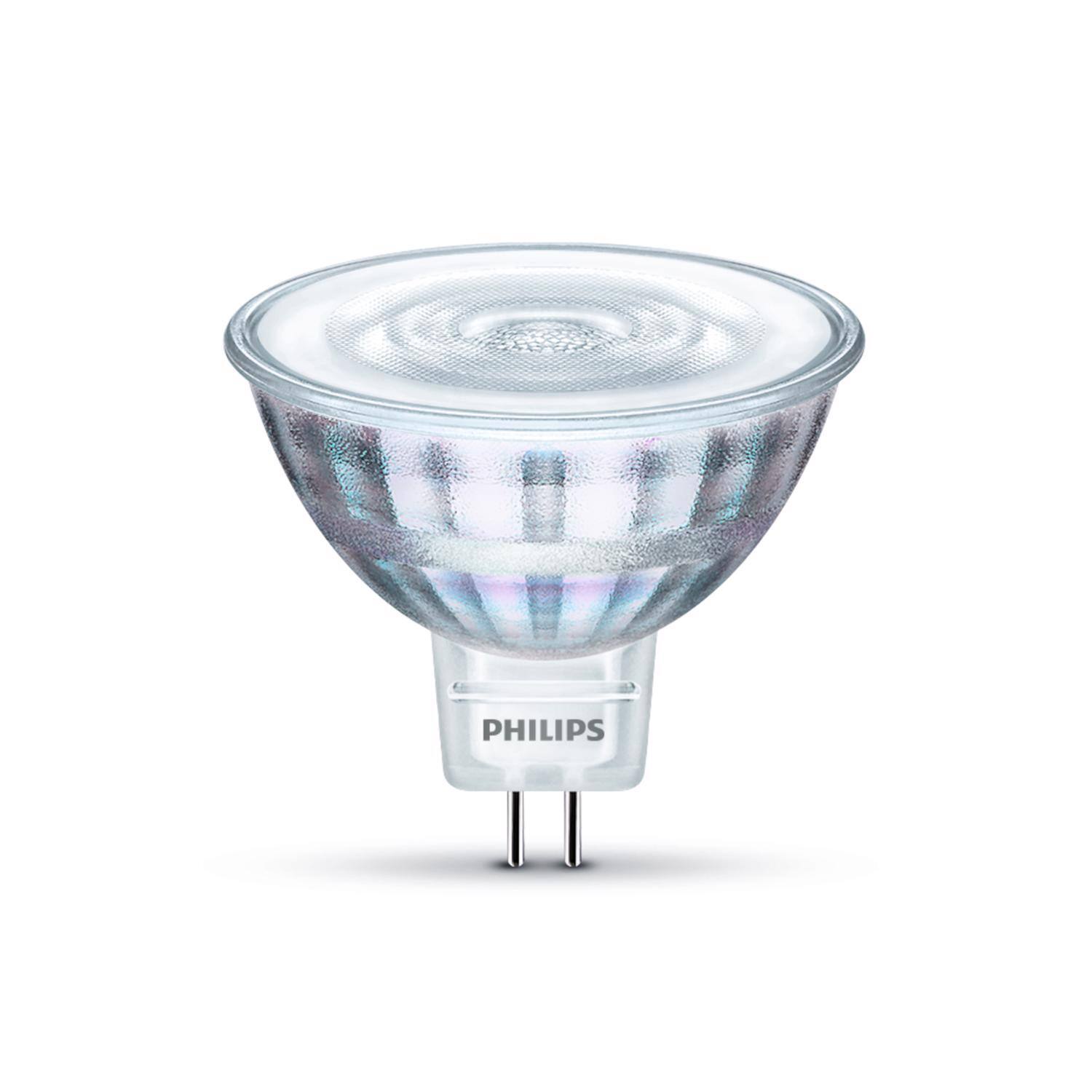 Angle. Philips - Philips MR16 GU5.3 LED Floodlight Bulb Bright White 50 Watt Equivalence 3 pk.