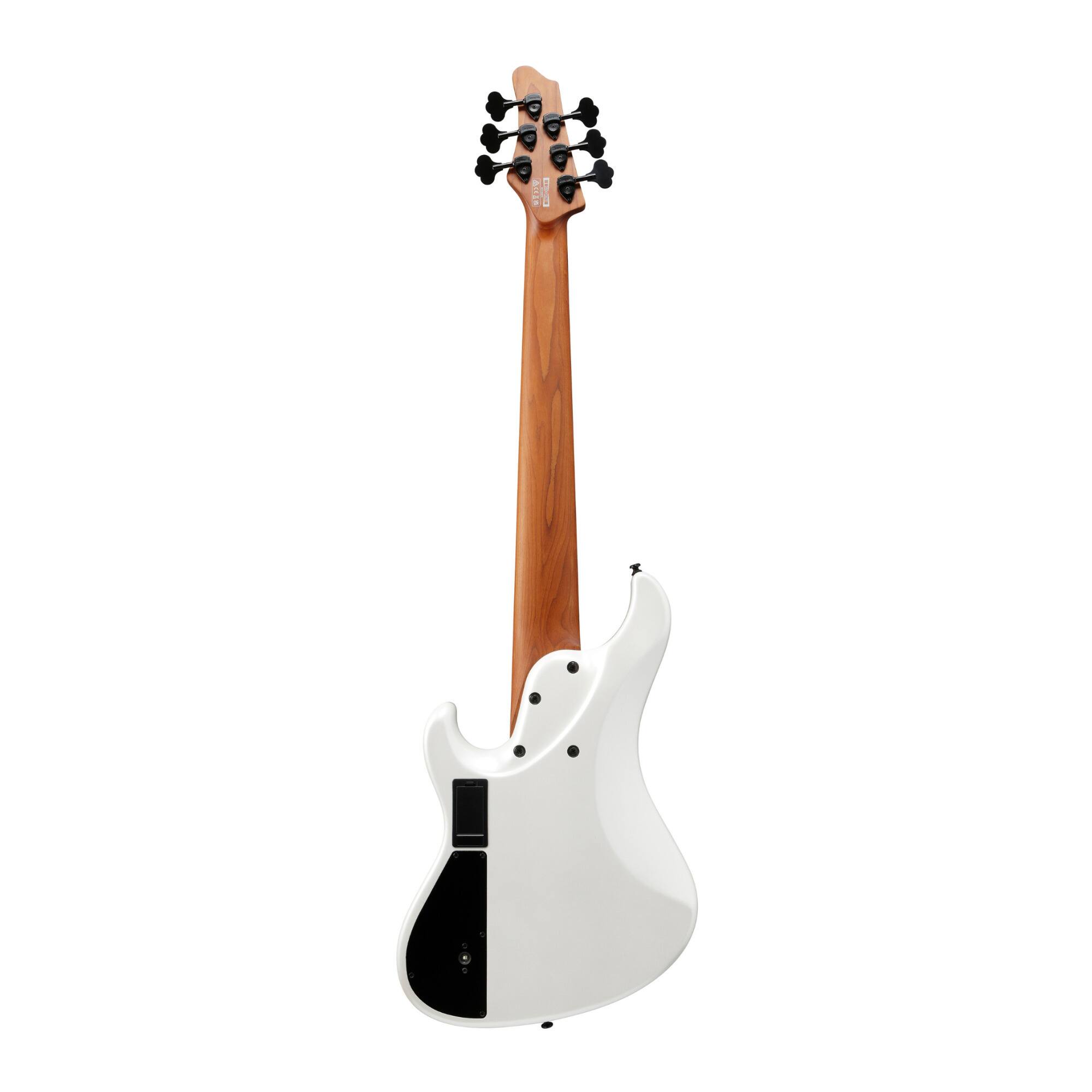 Angle. Ibanez - Ibanez MDM1006PW MDM 6str Electric Bass w/Bag - Pearl White.