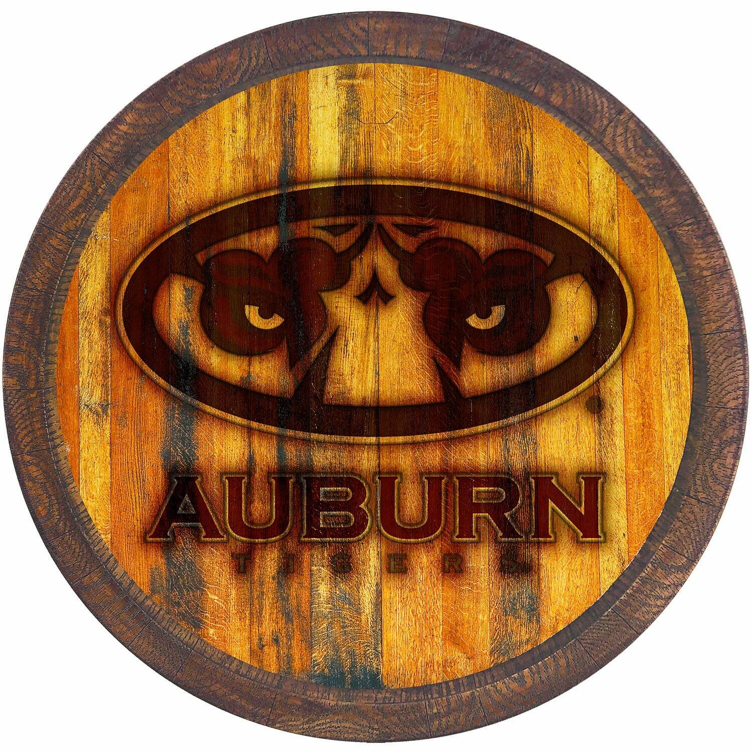 Auburn Tigers 21'' x 21'' Mascot Faux Barrel Top Sign