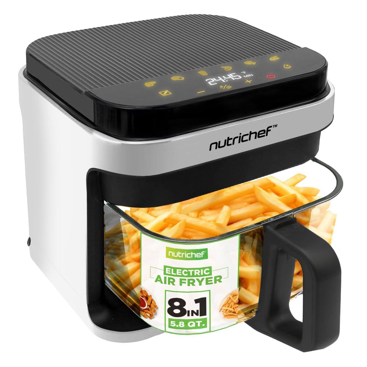 AS 2445 + G TM nutrichef nutrichef ELECTRIC AIR FRYER 8 IN 1 5.8 QT.