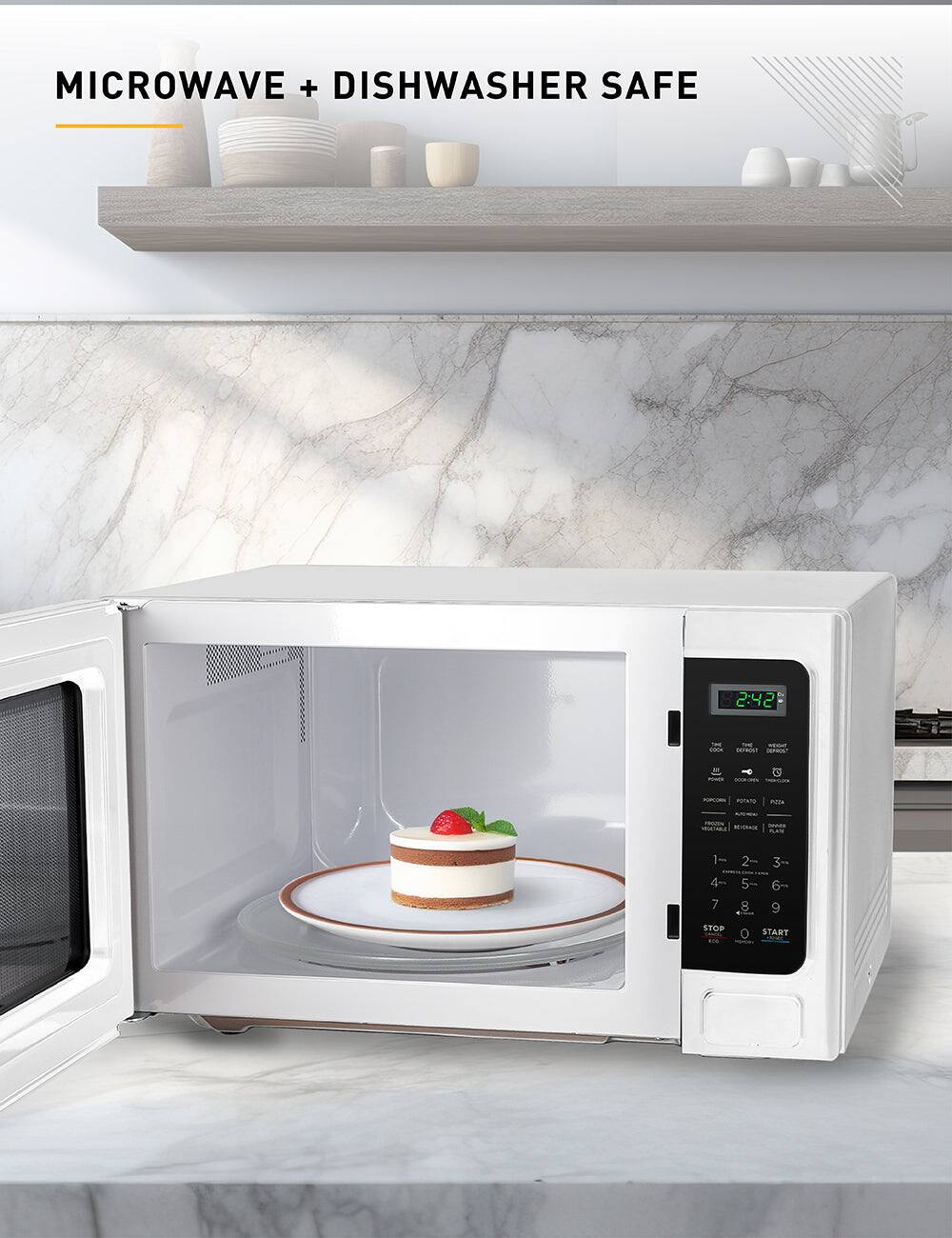 MICROWAVE + DISHWASHER SAFE 2:42 C - TIME COOK COOKING WEIGHT 1 2 3 4 5 6 7 8 9 STOP START