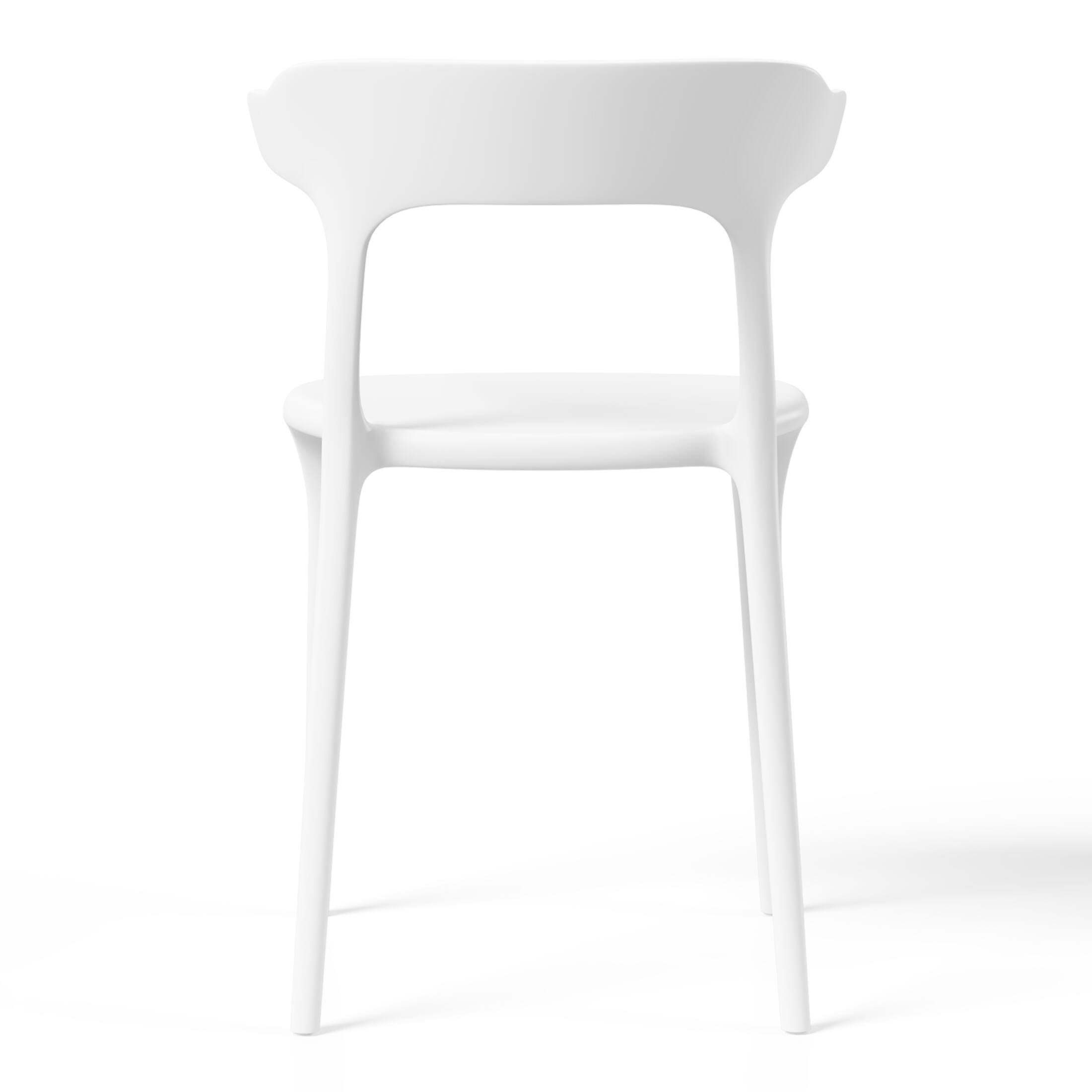 Alt View 1. WestinTrends - WestinTrends Playa Modern Stackable Resin Plastic Patio Dining Chair (Set of 2) - White.