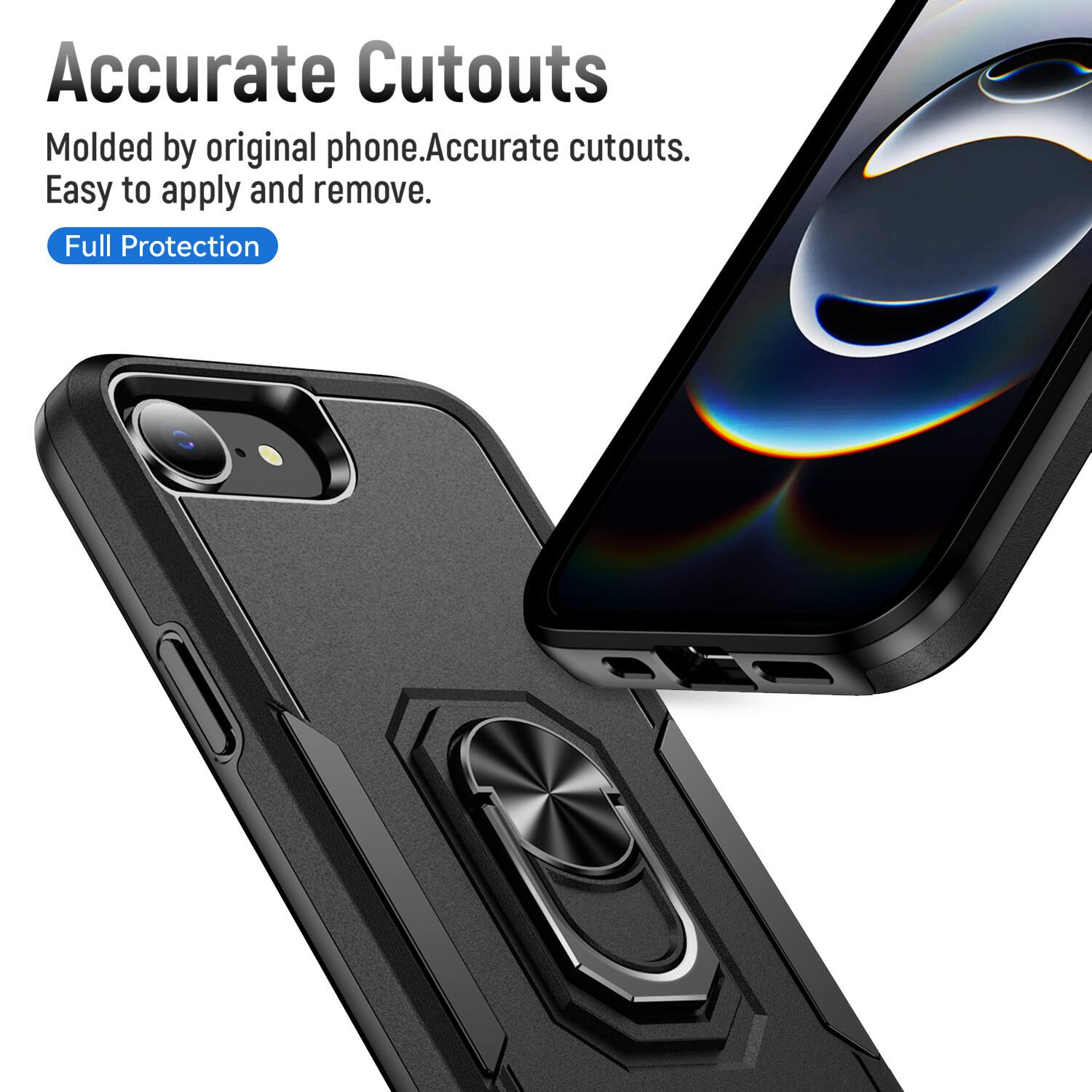 Accurate Cutouts  
Molded by original phone. Accurate cutouts. Easy to apply and remove.  
Full Protection