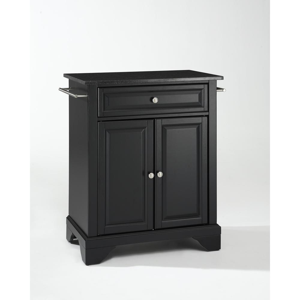 Back. Crosley Furniture - Lafayette Granite Top Portable Kitchen Island/Cart - Black.