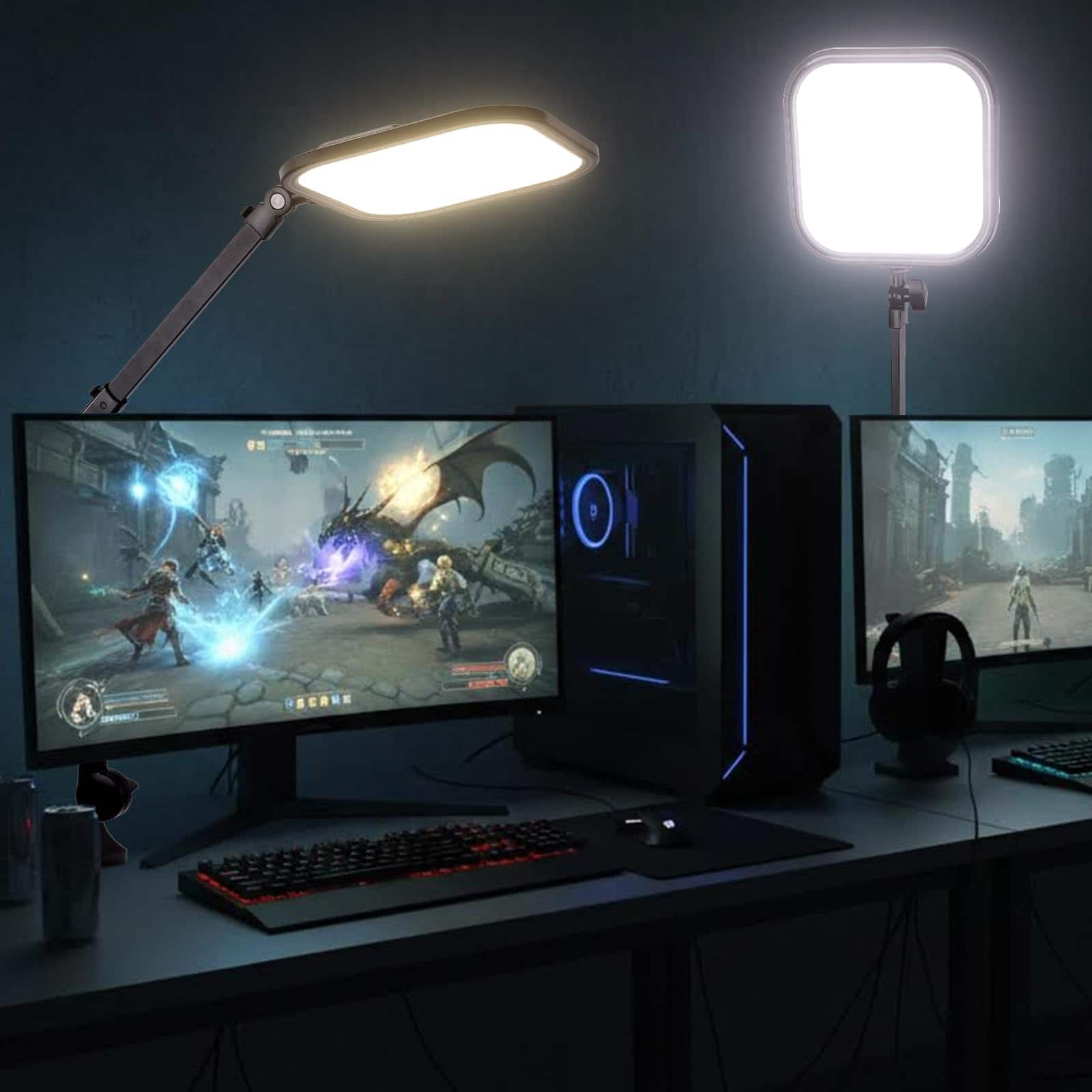Neewer - Basics 10.8" Video Light, 15W Bi-Color, Clamp