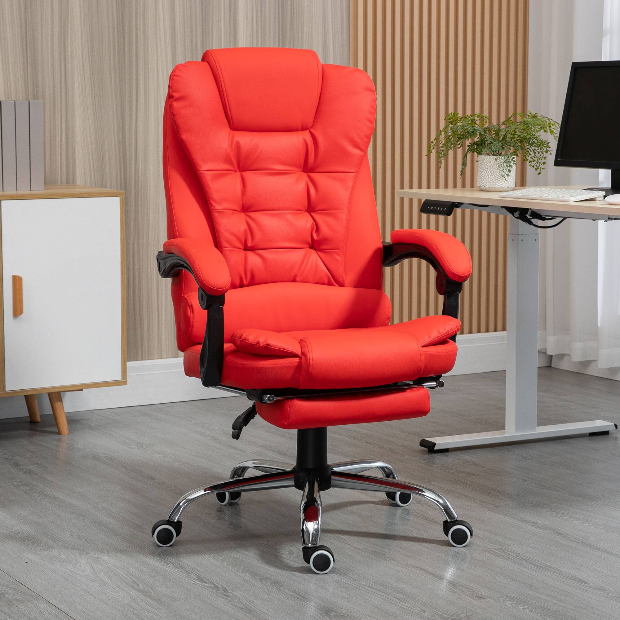 Alt View 1. Homcom - Office Chair - Red.