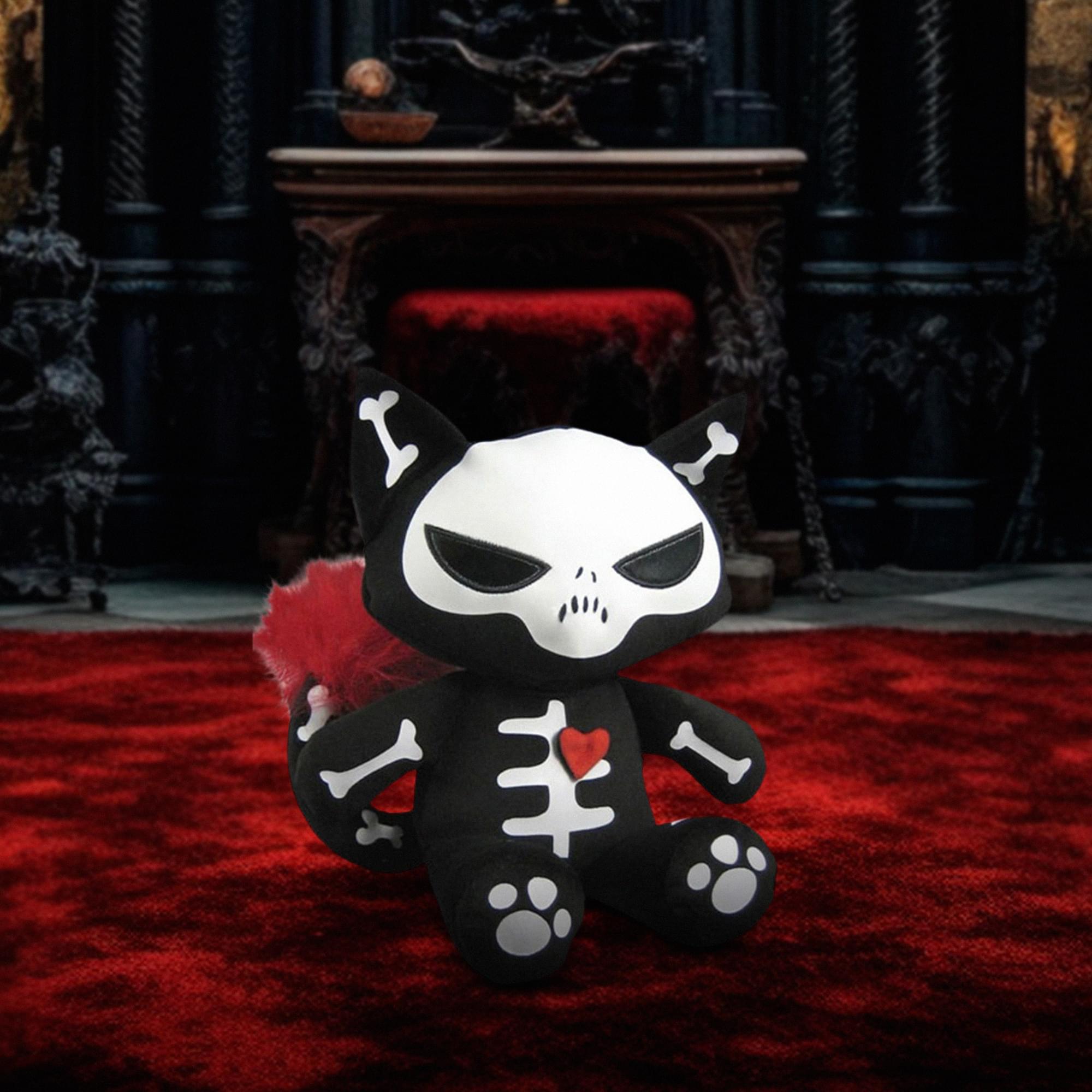 Alt View 10. Toynami - Emily the Strange 8 Inch Skele-Posse Plush | Sabbath - Black.