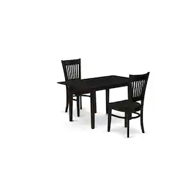 East West Furniture - Dining Table- Dining Chairs - Brown