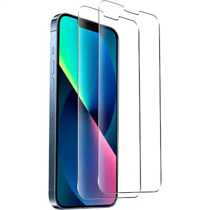 Angle. SaharaCase - ZeroDamage Ultra Strong Tempered Glass Screen Protector for Apple® iPhone® 13 mini (2-Pack) - Clear.