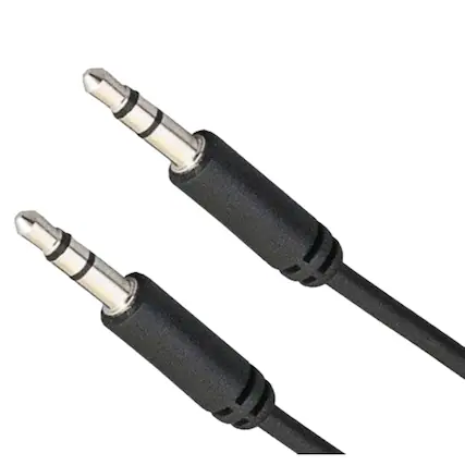 Front. Sanoxy - Sanoxy 25ft 3.5mm Stereo Male to Male Audio Cable Slim Type - Black.