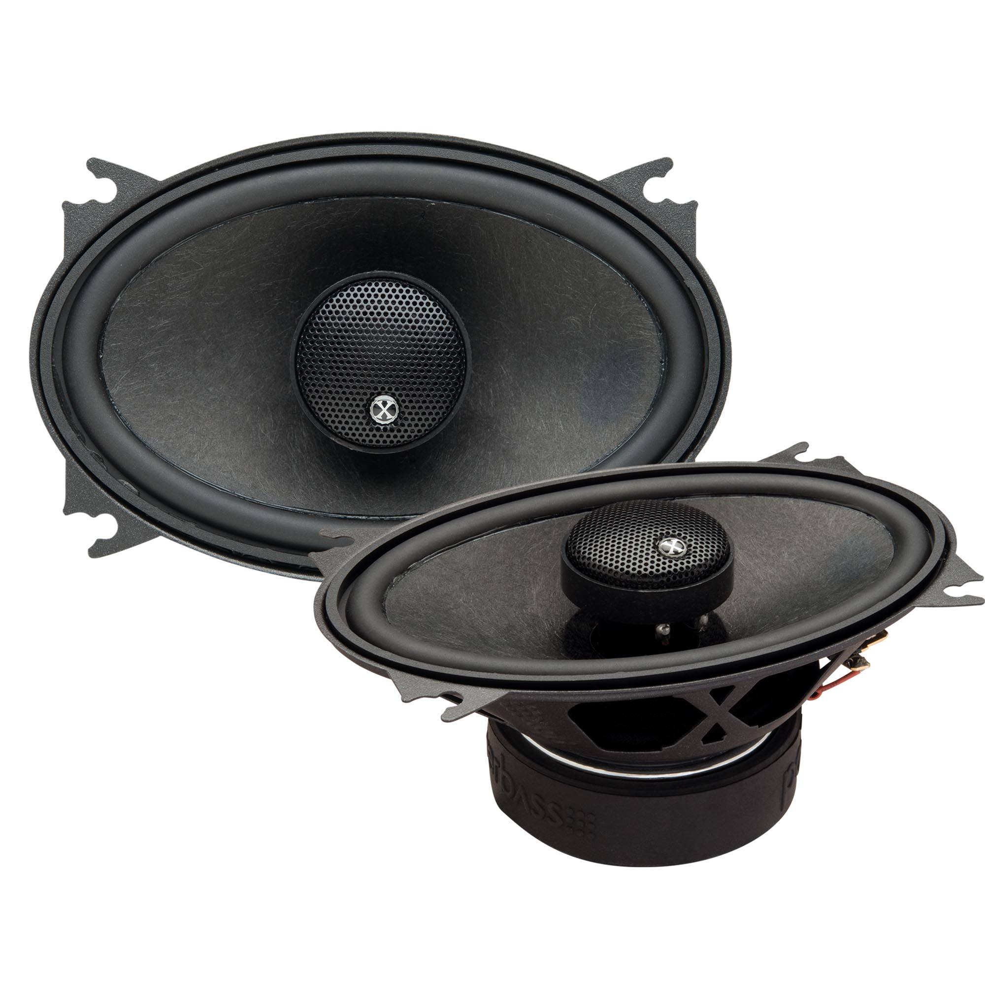 Front. Powerbass - PowerBass 2XL-463 - 4x6" Coaxial Speakers - Pair - Black/Gray.