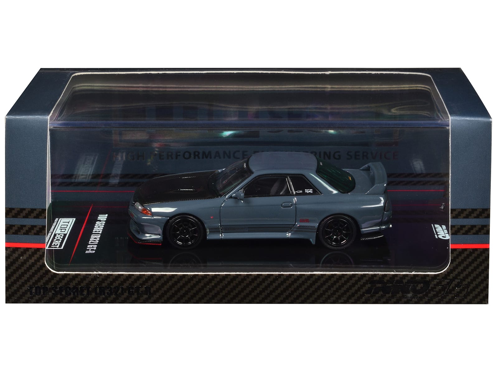 "Nissan Skyline ""Top Secret"" GT-R (R32) RHD Stealth Gray with Carbon Hood 1/64 Diecast Model Car by Inno Models" price history on PriceWatchPro
