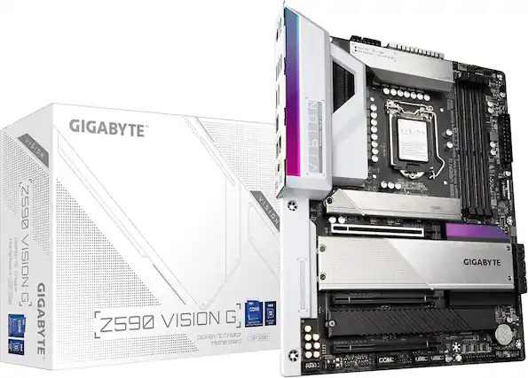 GIGABYTE Z590 VISION G
GIGABYTE Creator Motherboard
LGA 1200
Intel Core i9
Intel Core i7
Intel Core i5
COLOR: SILVER
MATERIAL: ALUMINIUM