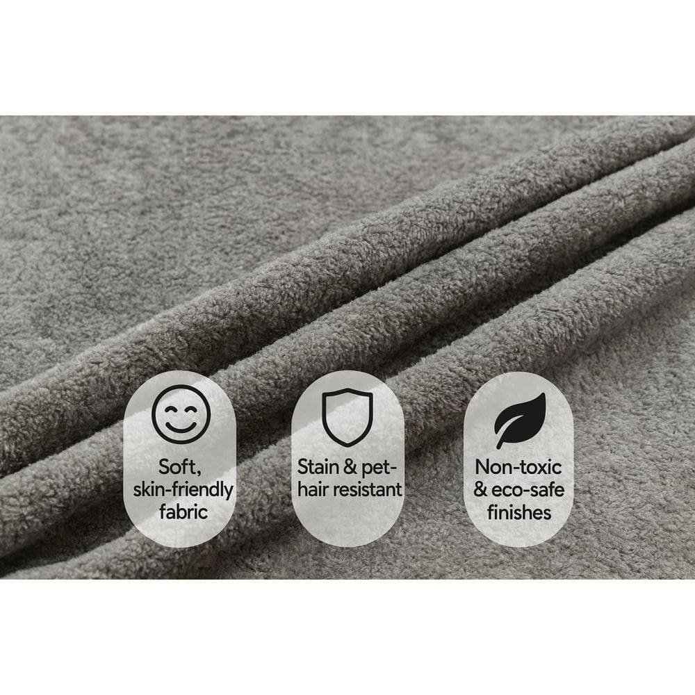 - Soft, skin-friendly fabric
- Stain & pet-hair resistant
- Non-toxic & eco-safe finishes