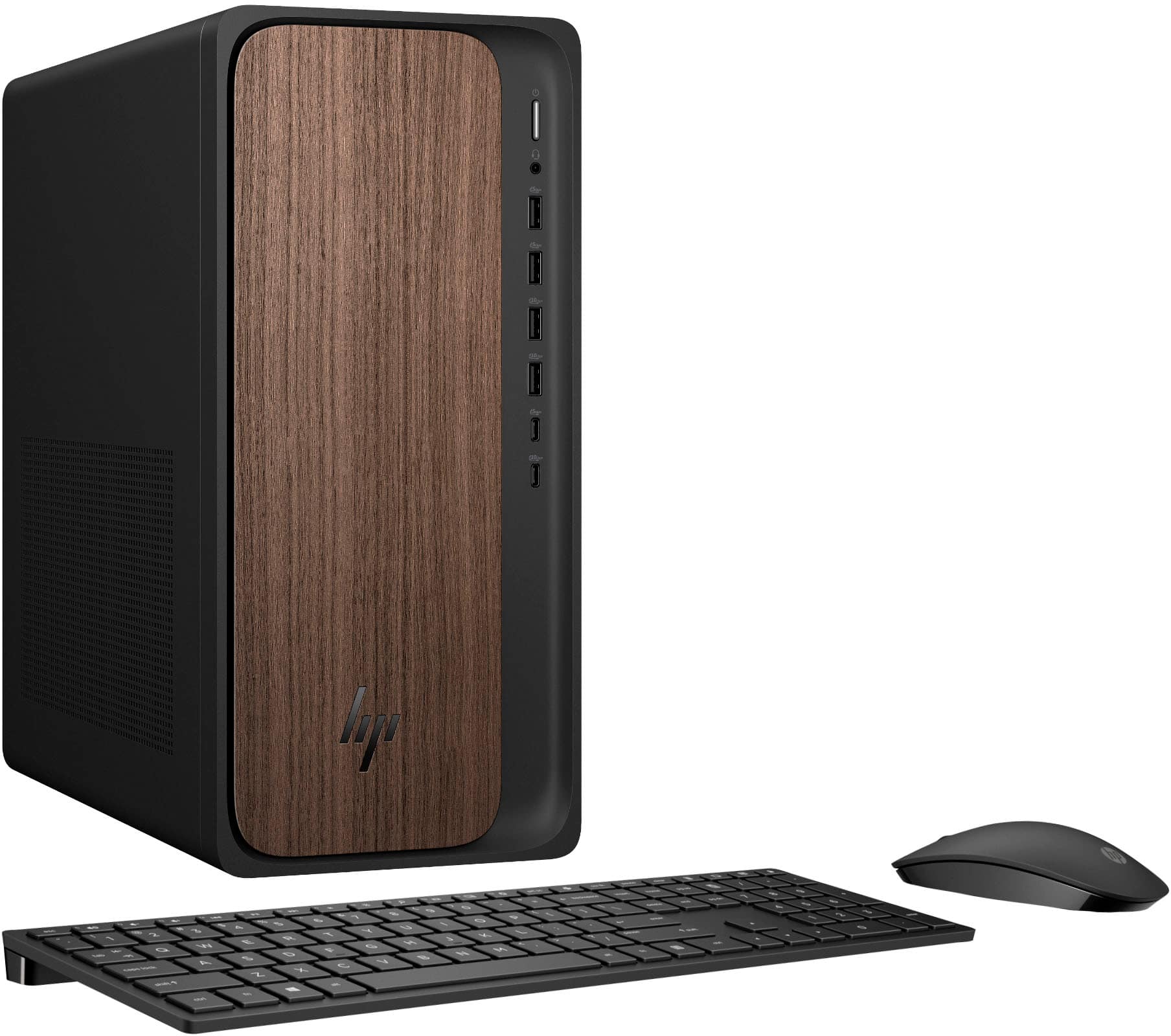 Alt View 7. HP - OmniDesk Desktop - Intel Core Ultra 5 225 2025 - 16GB DDR5 Memory - 1TB SSD - Dark Wood.
