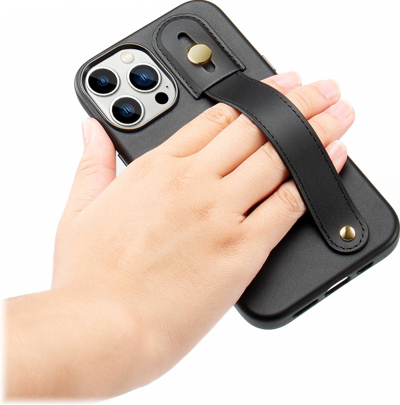 Alt View 18. SaharaCase - FingerGrip Series Case for Apple iPhone 14 Pro - Black.