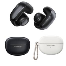 Bundle - Bose - Ultra Open Wireless Earbuds, Black, with White Smoke Silicone Case Cover