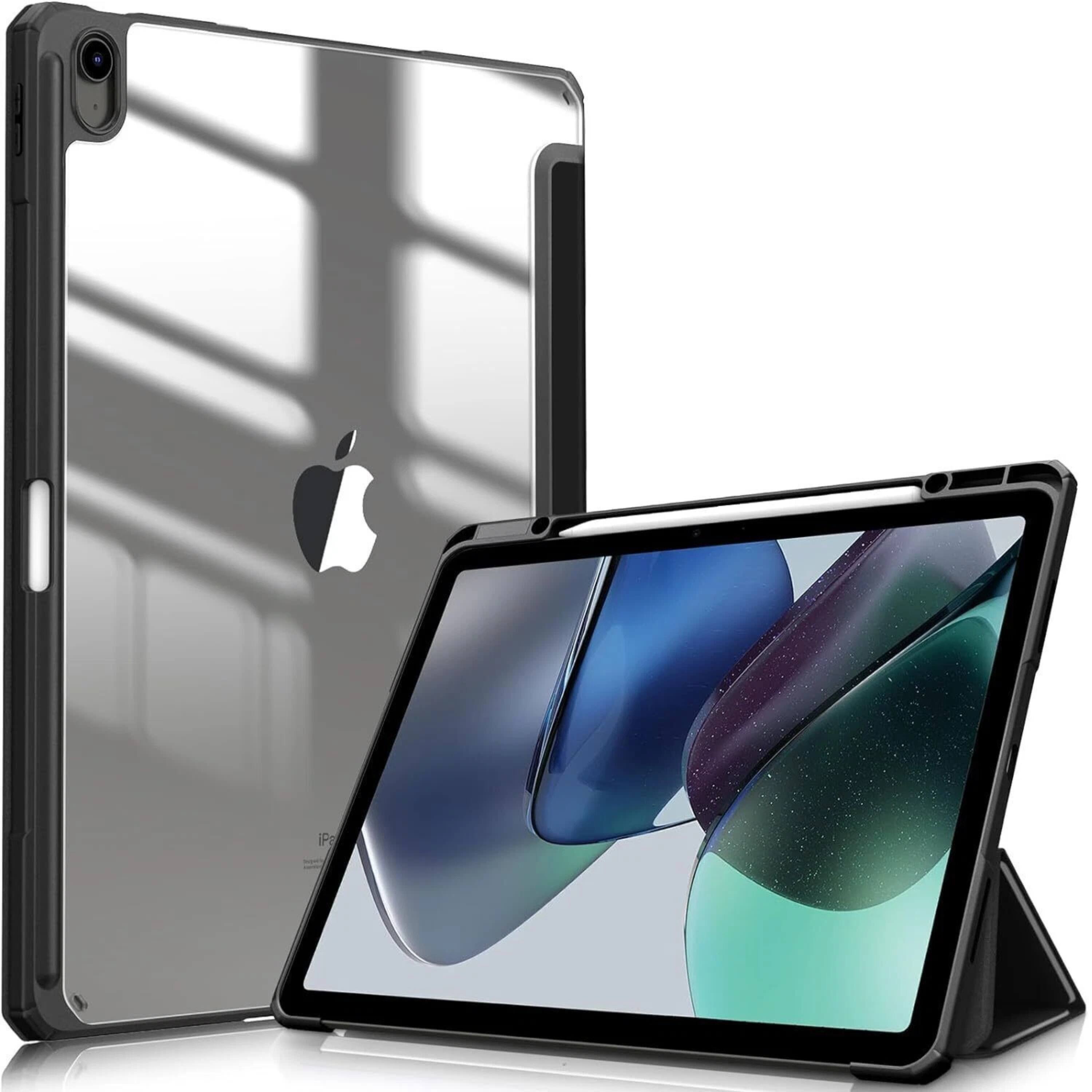 Kitcheniva - Shockproof Hybrid Slim Case For iPad Air 13 Inch M3 2025 Clear Shell Cover - Black