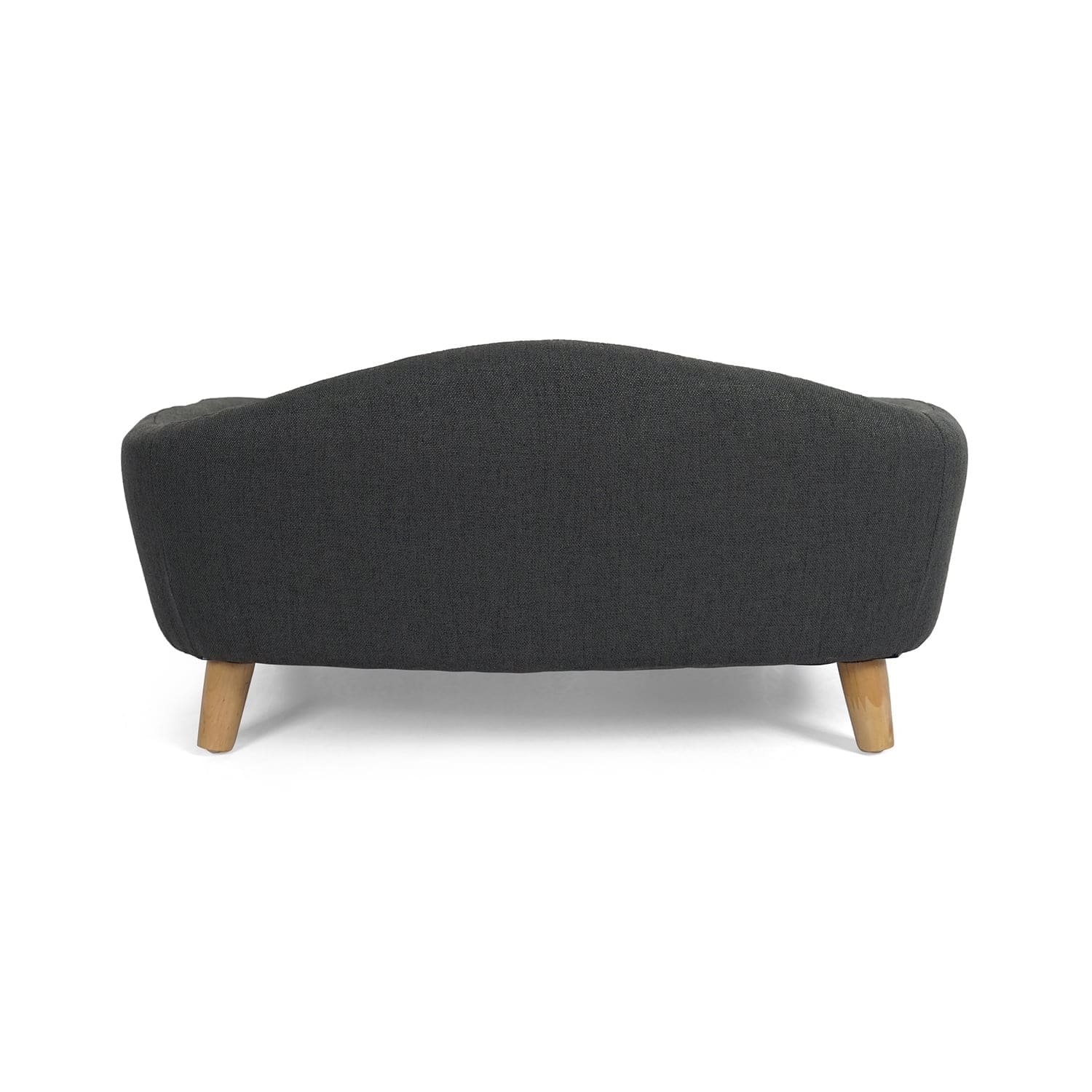 Alt View 5. Pefilos - 30" Elevated Dog Sofa, Corduroy Pet Couch with Rubber Wood Legs and Supportive Foam, Comfy Dog Bed for Small Dogs - Gray.