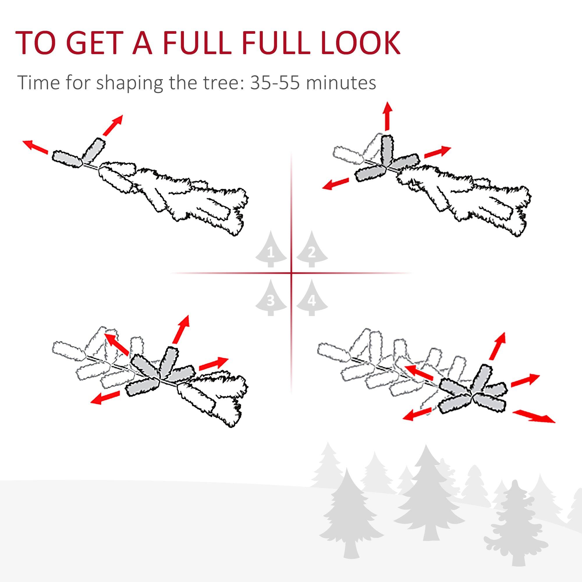 TO GET A FULL FULL LOOK

Time for shaping the tree: 35-55 minutes

1 2
3 4